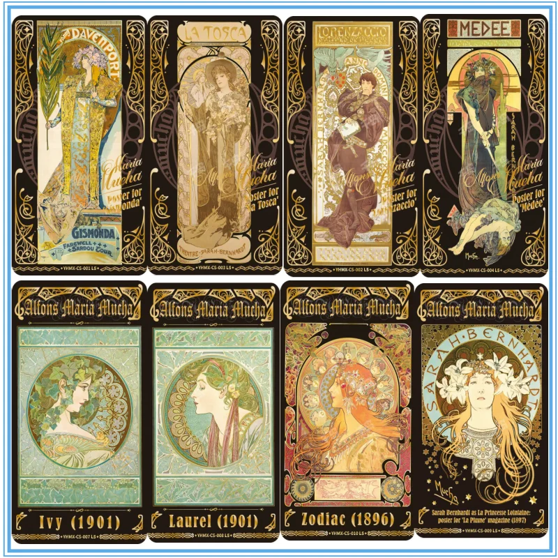 Anime Genuine  KAYOU Timeless Mucha Card Legacy Classic Flower Pictorial Four Seasons Hand Down Art Collection Cards Toys