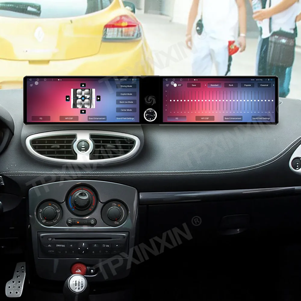 12.3'' Dual Screen Car Radio For Renault Clio Lutecia 2005-2014 Car Multimedia Video Player Stereo GPS Navigation Carplay Unit