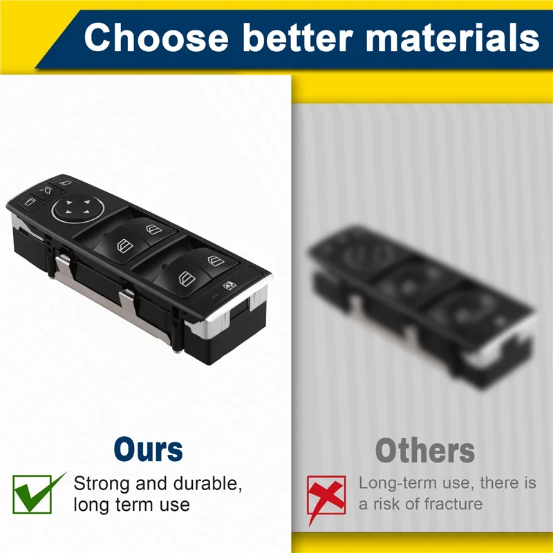 

Left Car Power Window Switch Master Panel With Folding A2049055402 A1669054400 For Mercedes-Benz C200 C260 E260 E300