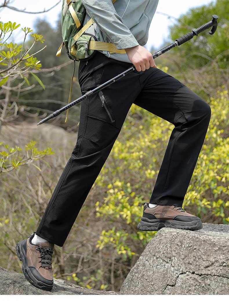 Herren Outdoor Elastische Schnelltrocknende Wanderhose, Wasserabweisend, Langlebig, Bequem, Vielseitig, Geeignet für Tägliche Arbeit, Bergsteigen, Camping und Angelaktivitäten – Detail 21