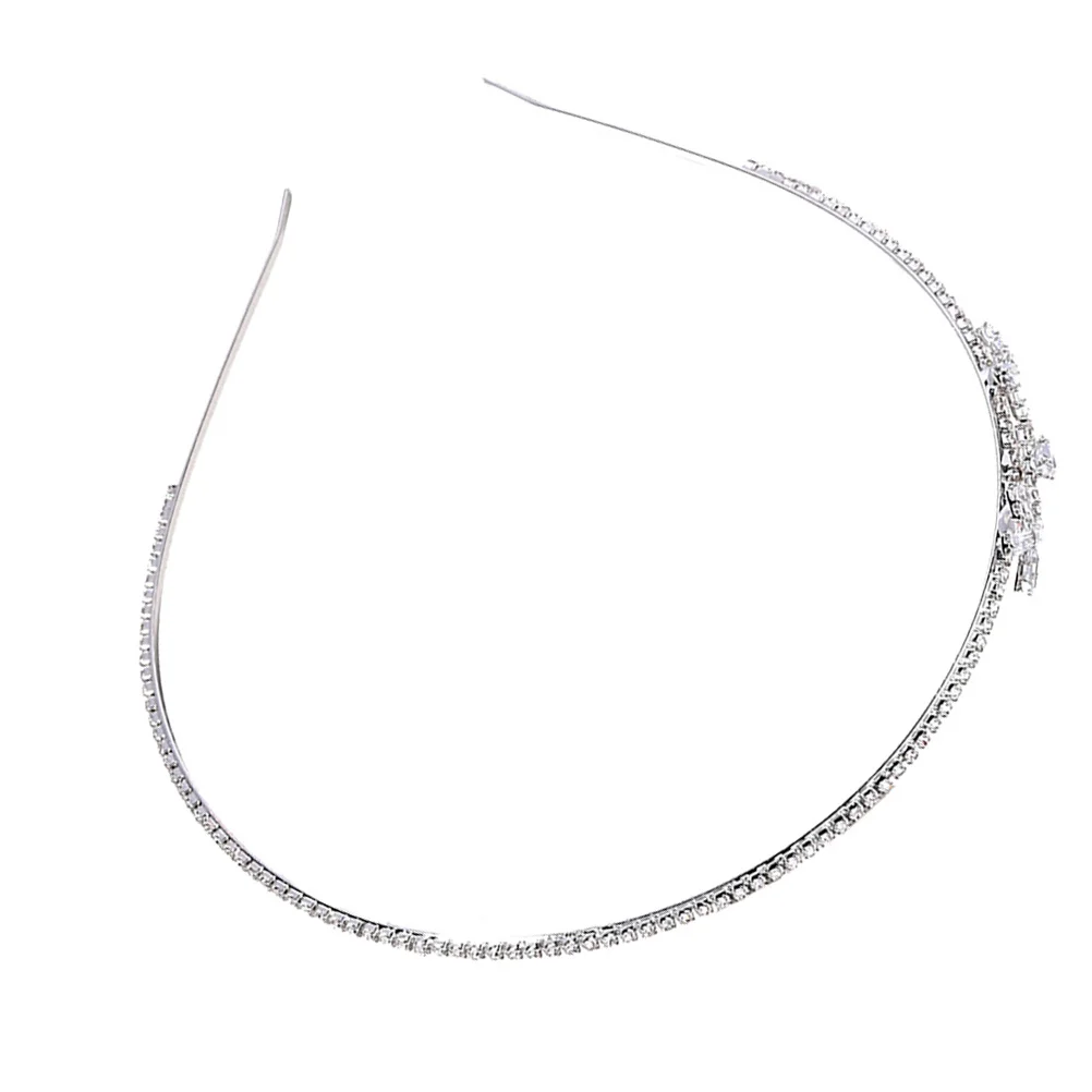 

Elegant Hairband Women Hair Accessories Bridal Headband Rhinestone Wedding Headdress Fashion Party Hair Hoop Creative Leaf