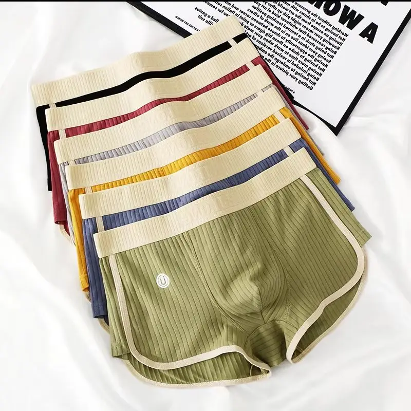 

Горячая распродажа: 6 шт. мужских хлопковых боксеров, мягкие, дышащие, в рубчик, с эластичным поясом, однотонные, удобные на каждый день