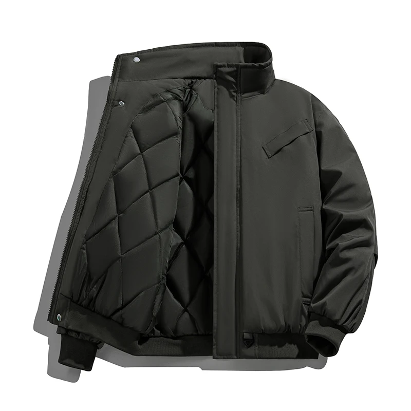 Stand Collar All-match Men Parkas Coats Outdoor Windproof Warm Cotton Jackets Casual Comfortable Male Clothes Winter New Style