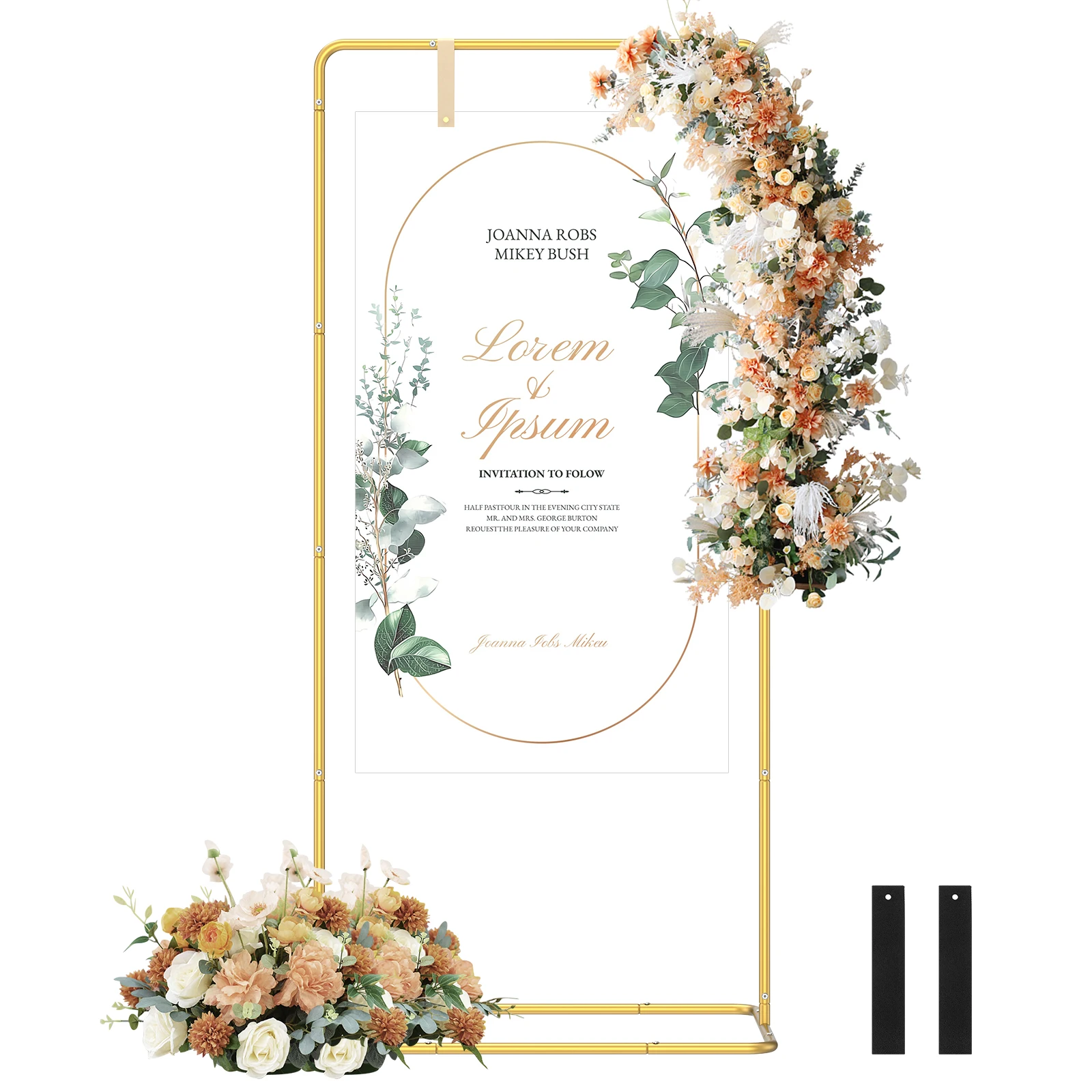 

Регулируемая подставка для свадебных табличек с кожаным ремешком, держатель для свадебных плакатов на помолвку, день рождения