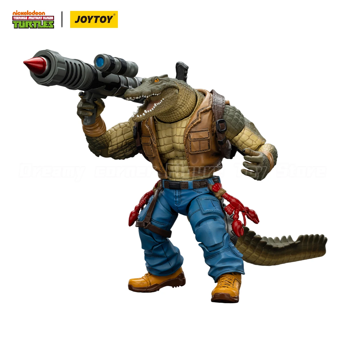【มีสินค้าในสต็อก】JOYTOY TMNT-Leatherhead ฟิกเกอร์แอคชั่น ขนาด 1/18 ของสะสม