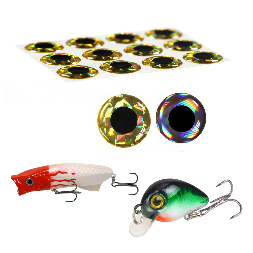 Elllv 50pcs/100pcs 17mm 18mm Big Size 3D Holographic Eyes for Fishing Lure Making Saltwater Flies Tying Jigs Craft Dolls