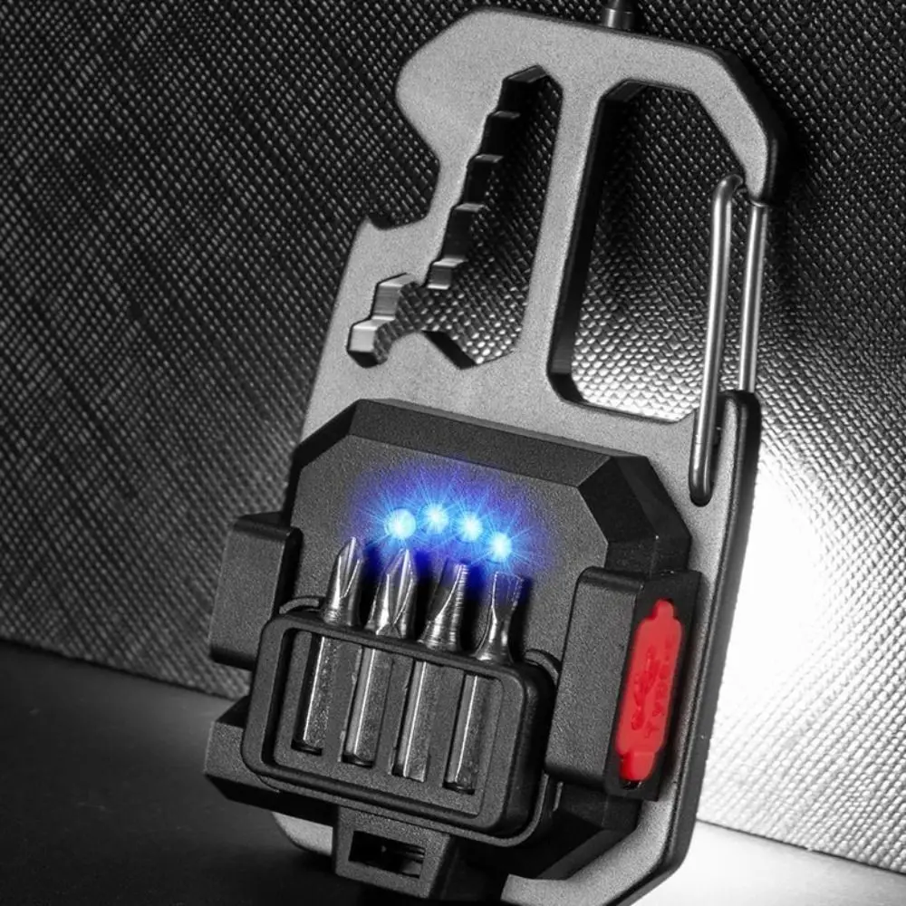 

Magnetic Mini Keychain Flashlight USB Rechargeable Bottle Opener Portable LED Light Small Light COB Keychain Work Light Outdoor