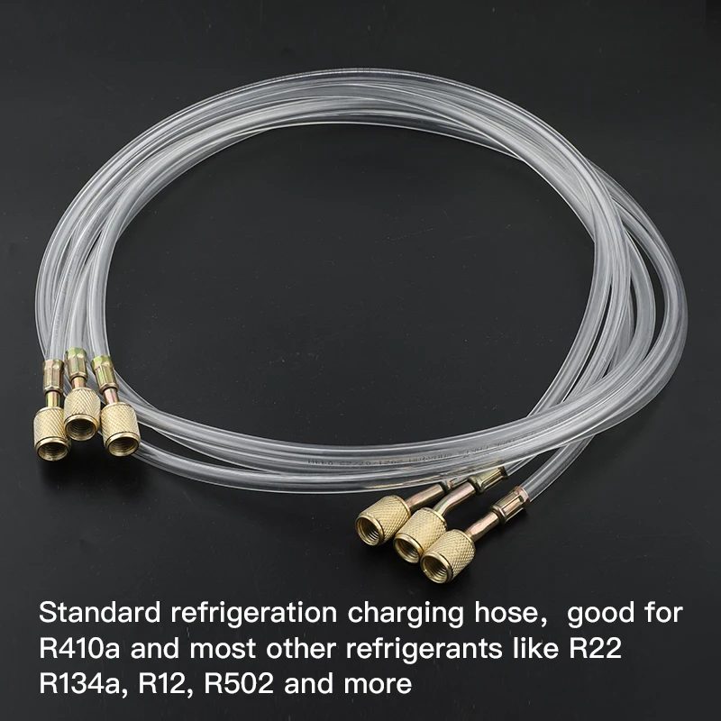 Howh ar Condicionado Mangueira de Flúor Adicionar Tubo de Flúor Transparente Ferramenta de Peças de ar Condicionado Flúor Refrigerante
