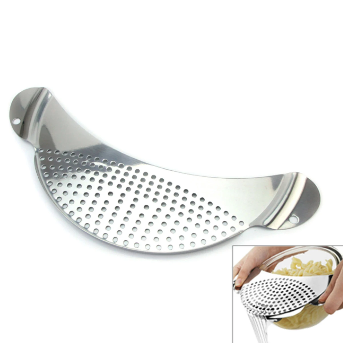

Water Filter Kitchen Tool Pot Strainer Stainless Steel Noodle Spaghetti Pan Drainer