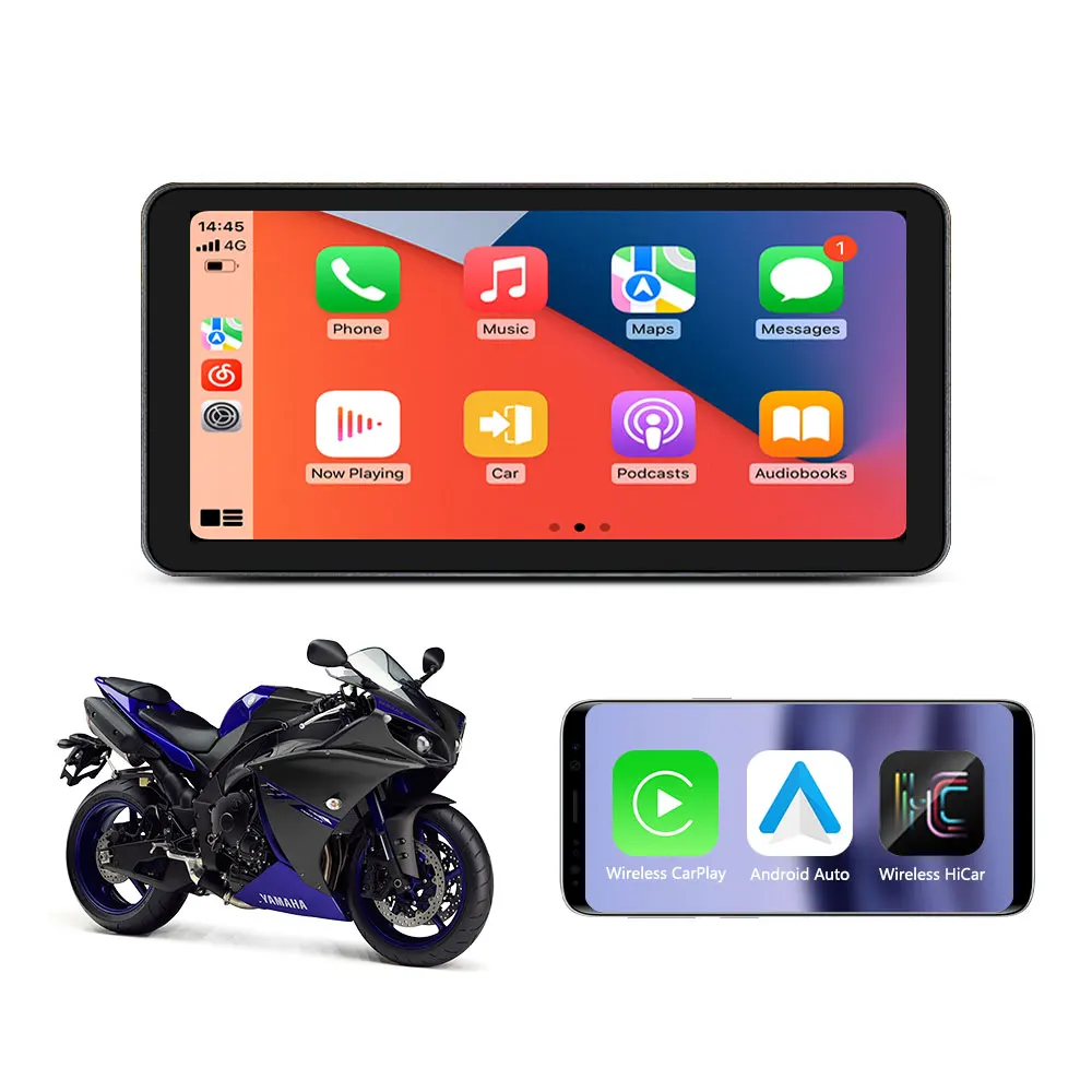 Sistema Linux Motocicleta Carplay IPX7 À Prova D 'Água 6.3 Tela Sensível Ao Toque Gps Fábrica de Navegação de Motocicleta