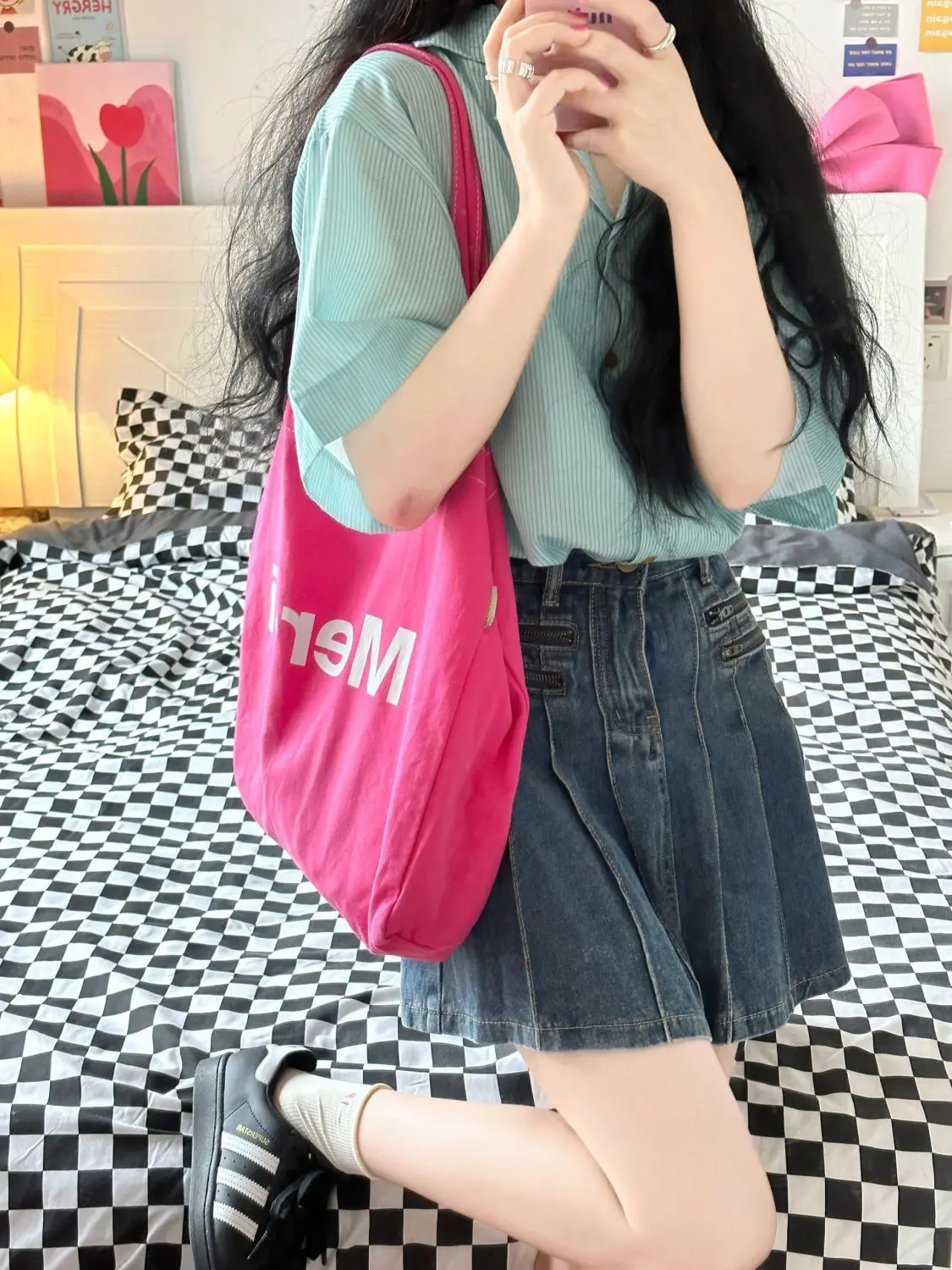 

Short Sleeve Shirts Womens Linen Pintucked Regular Shirt Autumn Artistic Minimalist Preppy Boyfriend Student Youthful Girlish