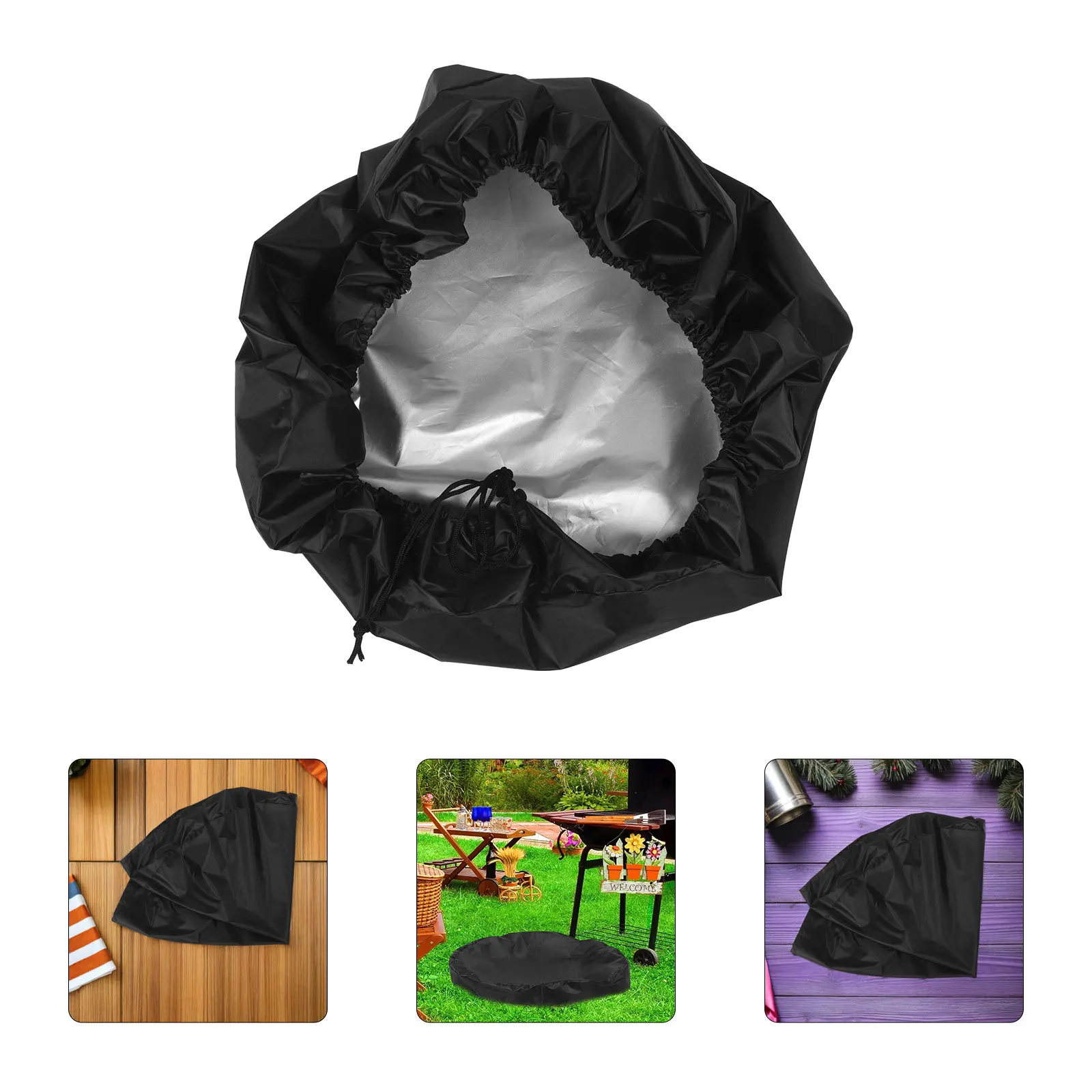 

Round Grill Cover 31.44x31.44x0.39in Waterproof Oxford Fabric Outdoor Barbecue Dome Charcoal Kettle Protection Heavy Duty Uv