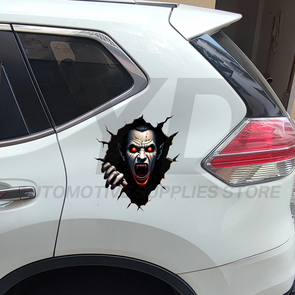 3D Vampire Car Sticker Scary Zombie Decals Waterproof Vinyl Auto Body Window Laptop Decor Skeleton Death Motorcycle Styling