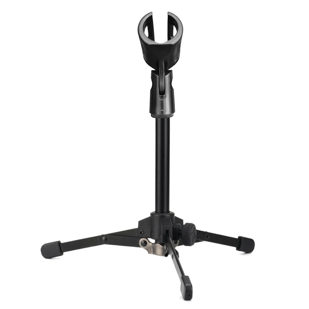 Mini Foldable Tabletop Tripod Microphone Mic Stand Holder for Meetings Lectures Speaking and Ect