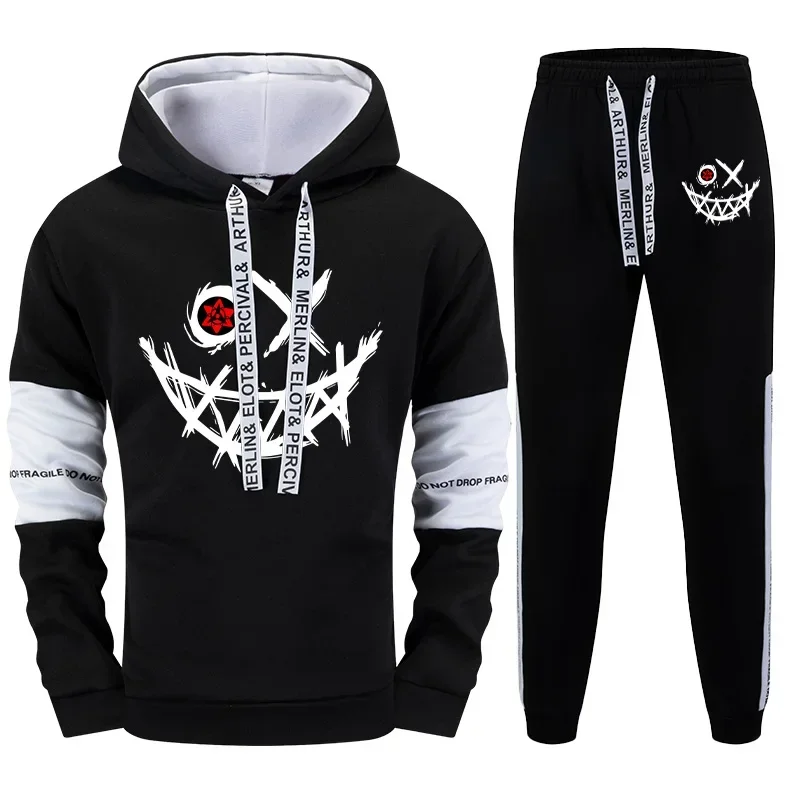 Outdoor Hot Sale Men Tracksuit Simple Casual Quality Autumn Winter Hooded Single Sweatshirts And Sweatpant Comfort Sport Fitness