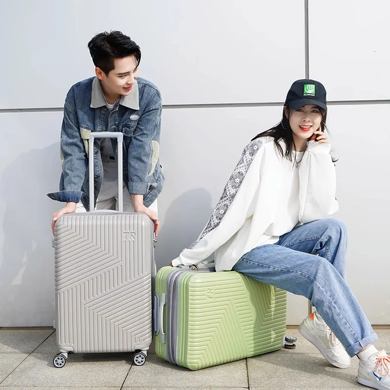 Fashion Suitcase Rolling Luggage Spinner Wheels Boarding Travel Bag Password Trolley Case Expansion Large Capacity Trunk Unisex