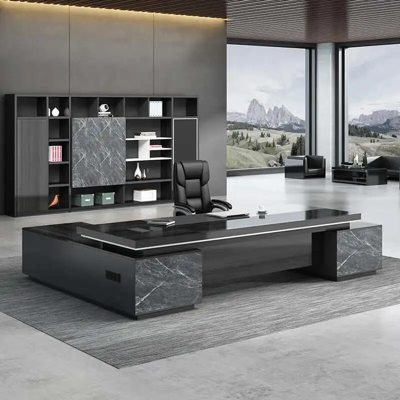 Boss Organizer Computer Desks Minimalist Work Storage Combination Quality Office Desk Modern In Stock Floor Bureau Furniture