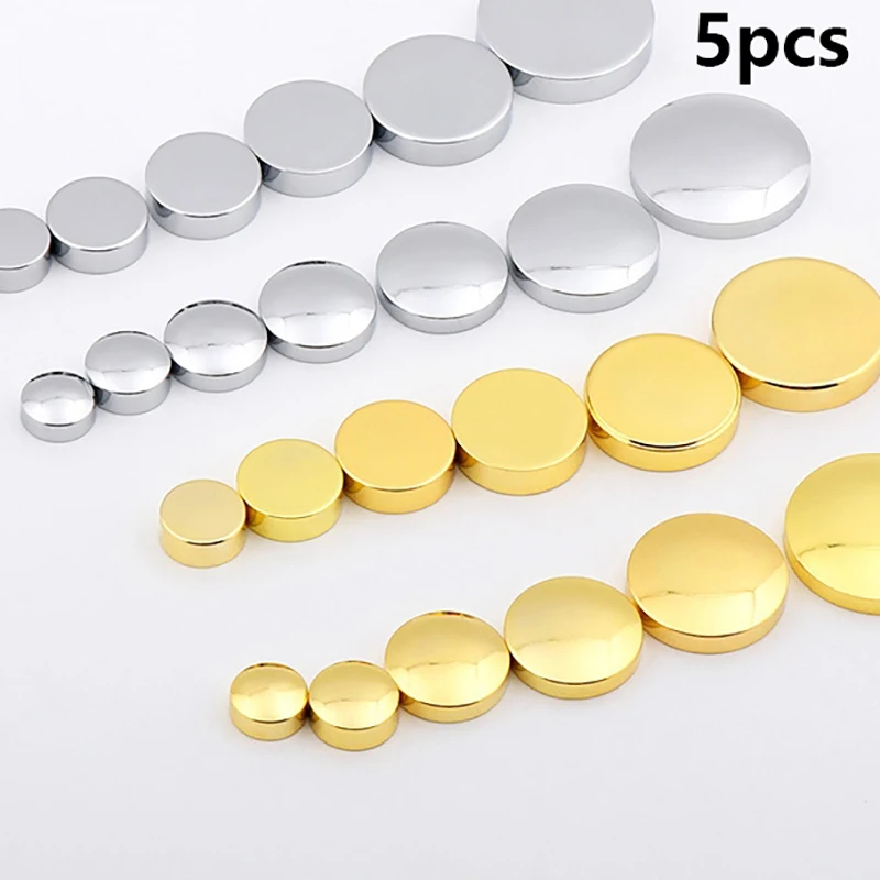 5Pcs Mirror Fixing Nails Copper Screw Caps Polished Chrome Decorative Mirror Nails Fasteners For Furniture Hardware