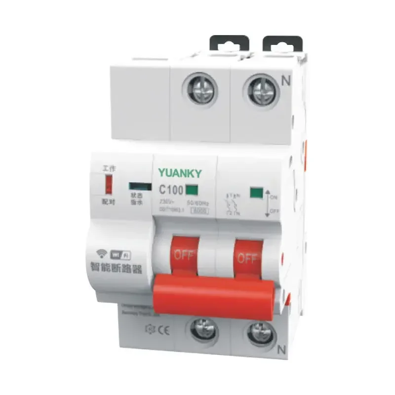 2P Wifi Smart Circuit Breaker 100A Automatic Switch Overload Short Circuit Protection Work with Tuyas App
