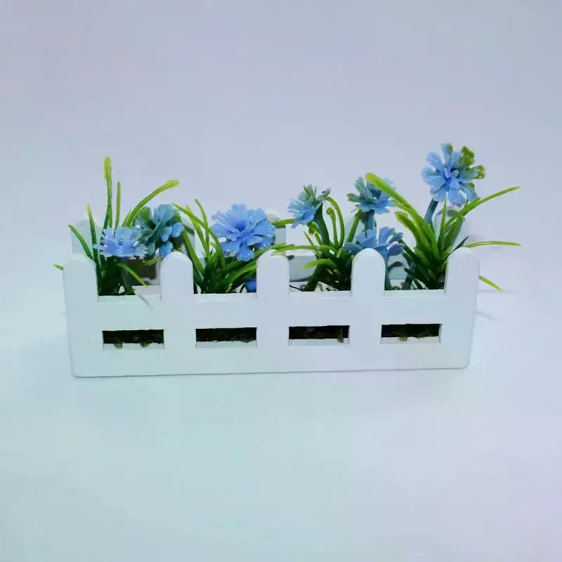 1/12 مقياس دمية زهرة بوعاء النبات حديقة صغيرة الديكور المشهد الصغير زخرفة لبيوت الدمى #5