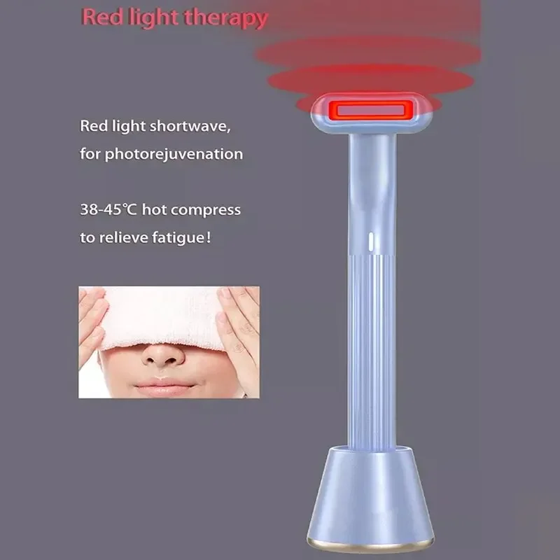 مدلك العين 360 °   الدورية LED RF EMS مكركرنت التدفئة الاهتزاز الوجه الرقبة العين مكافحة الشيخوخة التجاعيد شد الوجه الجمال أيضا