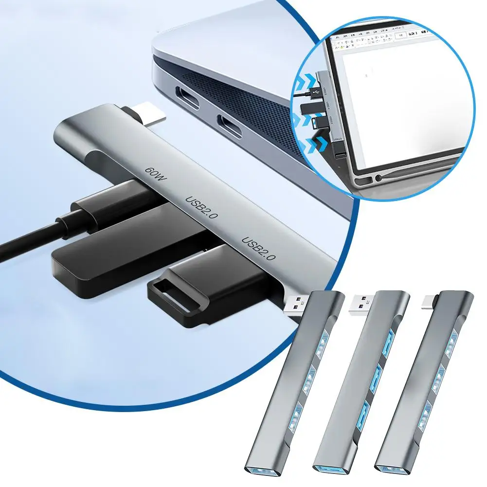 

4 In 1 Hub Efficient Transmission Docking Station Usb 3.0 Adapter Interface Keyboard, Hard Otg Charging Mouse, Disk Type-c Y3c9