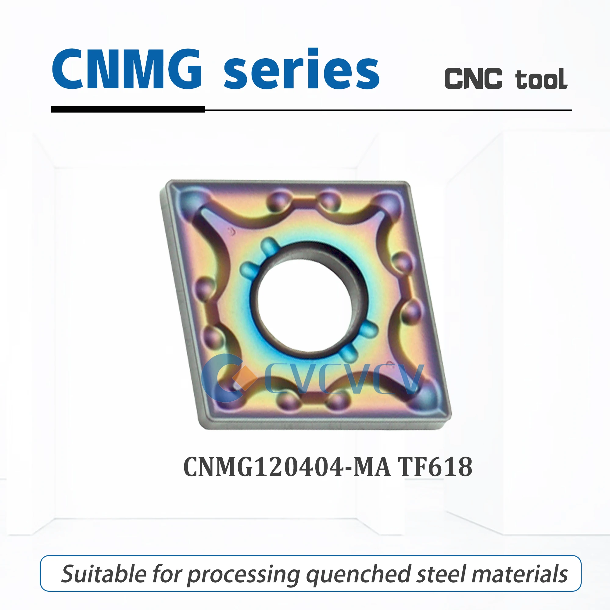 CNMG120404-MA TF618 تحول المخرطة باستخدام الحساب الآلي أدوات كربيد إدراج بالقطع متعدد الألوان المعين شفرة مقاومة للاهتراء متعددة الأغراض قطع