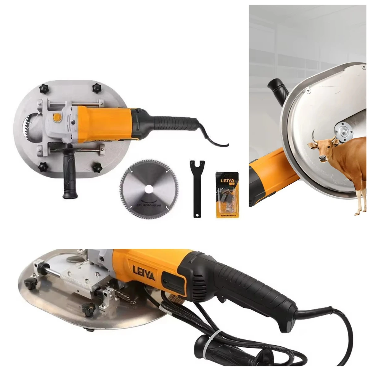 220V Electric Dehorning Cutter Tool Angle Grinder For Cattle Livestock Goat Cow Horn Saw Style With Safety Guard Farm Equipment
