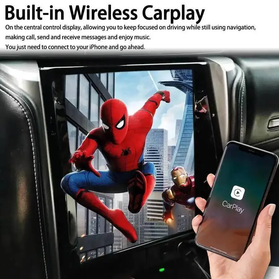 Carplay Vertical Screen For TOYOTA Fortuner HILUX Revo 2016-2022 Android 15 GPS 12.1'' Multimedia Video Player Stereo Car Radio