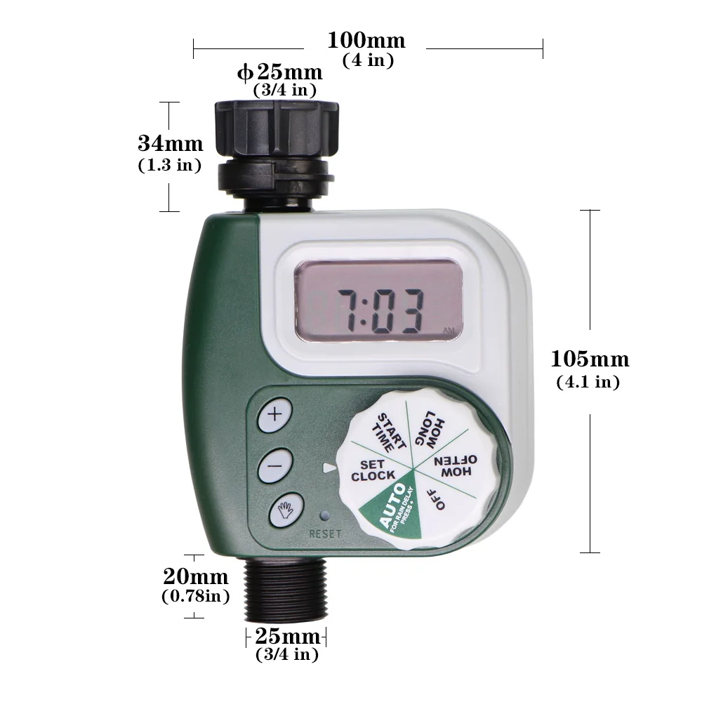 RBCFHI 6 Types of Garden Water Timer Rain Sensor Solar Programmable Automatic Electronic LCD Display Home Garden Water Timer