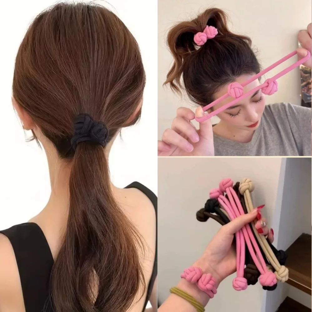 Hoher Pferdeschwanz, ein Muss – modischer Damen-Haarschmuck, rutschfestes, langlebiges, einfarbiges, hochelastisches, geknotetes Haarseil