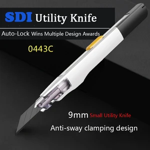 Cuchillo de utilidad de bolsillo 9 mm anti -agitación de 30 ° de ángulo afilado de ángulo autolock cortador de corte secante de artesanía y manualidades suministros de la oficina gadgets 12 mejores ventas Matt Cutter - №12