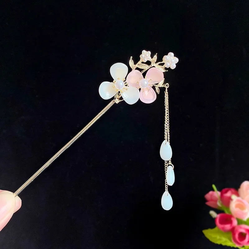 High grade antique hairpin, tassel flower hairpin, female headdress, Hanfu Qipao hairpin, step swaying accessories - Image 6