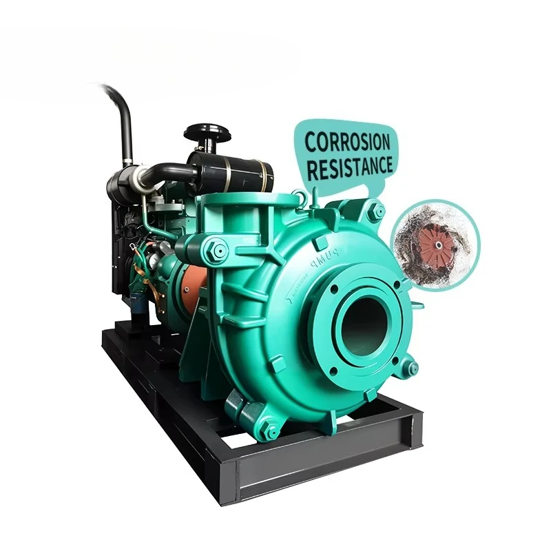 Gravel Gold Dredge Pump Horizontal Centrifugal Engine Driven Slurry Pumps for Sea Sand Mining Dewatering