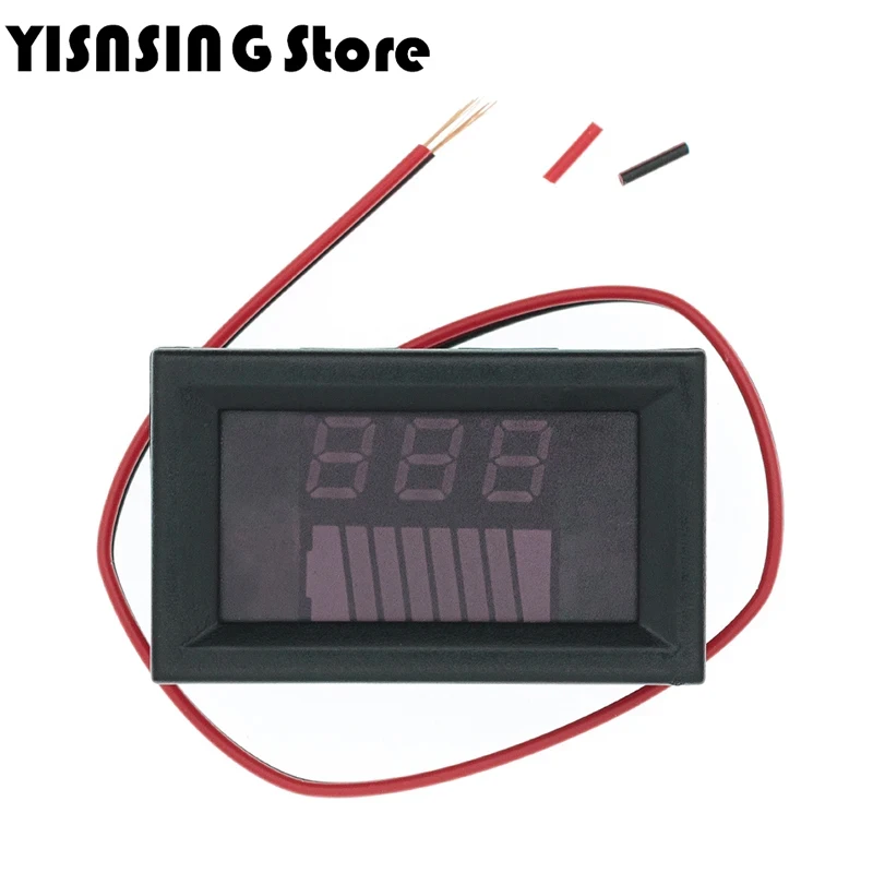Waterproof DC 12V-60V ACID Red Digital Lead Battery Capacity Indicator Charge Level Lead-acid LED Tester Voltmeter