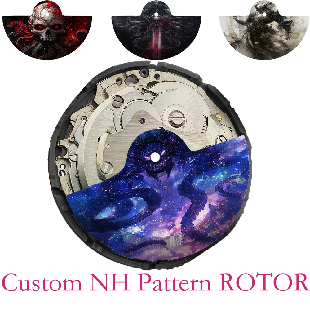 

Pattern octopus NH35 Watch Rotor Movements Oscillating Weight Rotors Compatible for NH34 NH35 NH38 Movements Replacement Parts