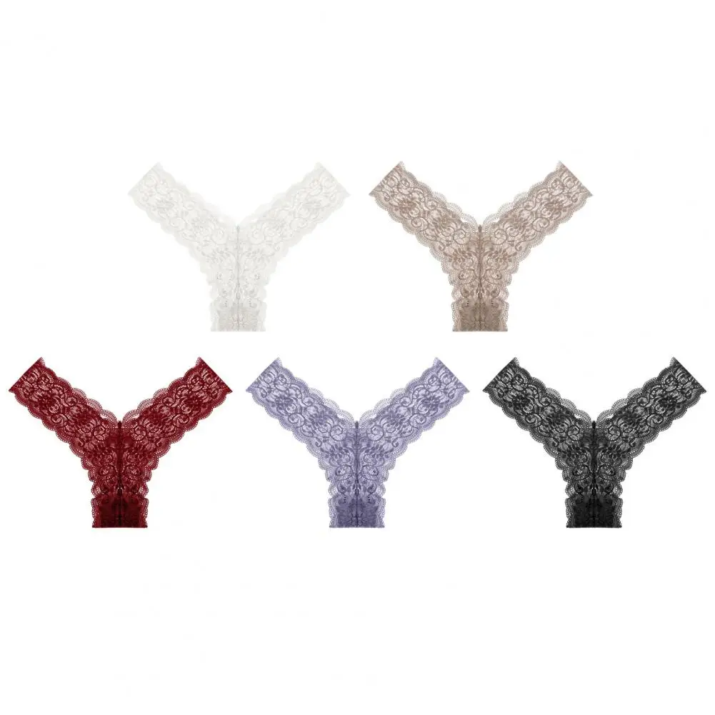 1Pc Women s Panties See through Hollow Out Floral Lace Brief Low Waist Soft Breathable Elastic Lady Underpants image 4