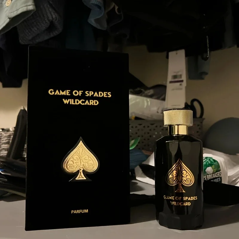 

Jomiranto King of Spades 3.4oz Unisex EDP: Black Gold Mint Citrus BPA Free 10-20% Essential Oils