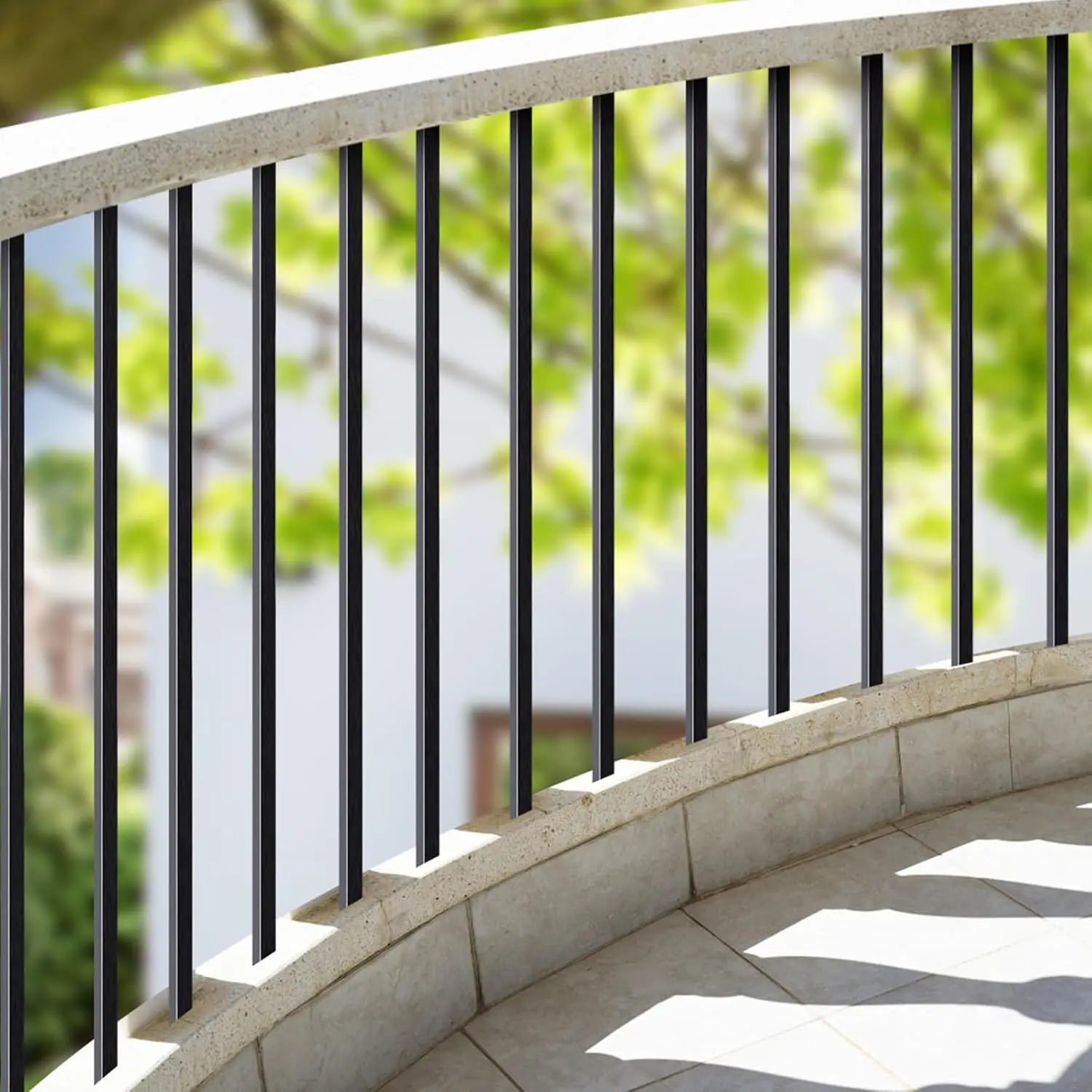 15pcs Wrought Iron Balusters ชุด,balusters สําหรับชั้น-เหล็กแกนโลหะ Balusters สําหรับในร่มกลางแจ้งราวบันได