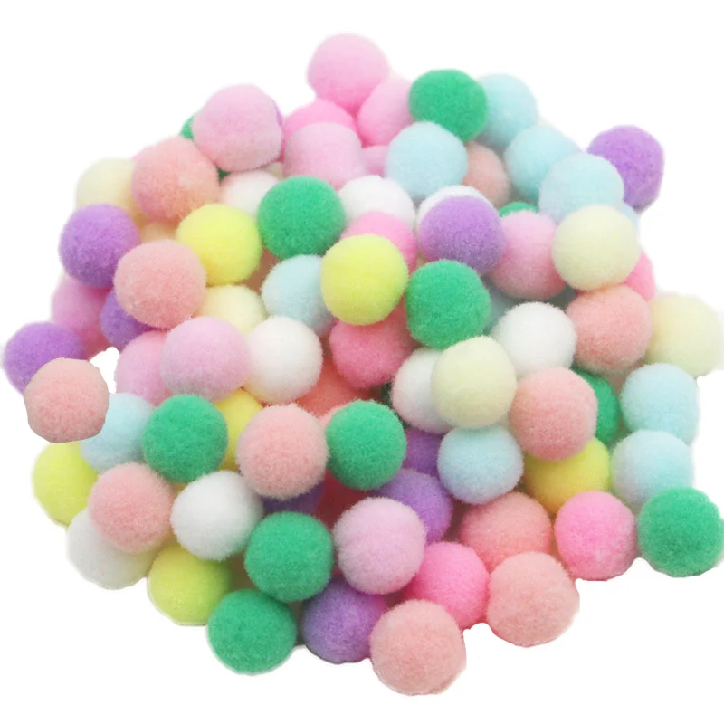

(100 Pcs/pack)15mm Colorful Small Plush Ball With High Elasticity Christmas New Year Holiday Party Decoration Scene Clothing DIY