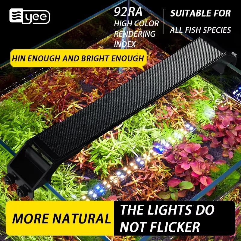 YEE Factory Wholesale Full Spectrum LED Fish Tank Light for Freshwater Aquarium Planted Tanks Aquatic Plant Growth - view 2