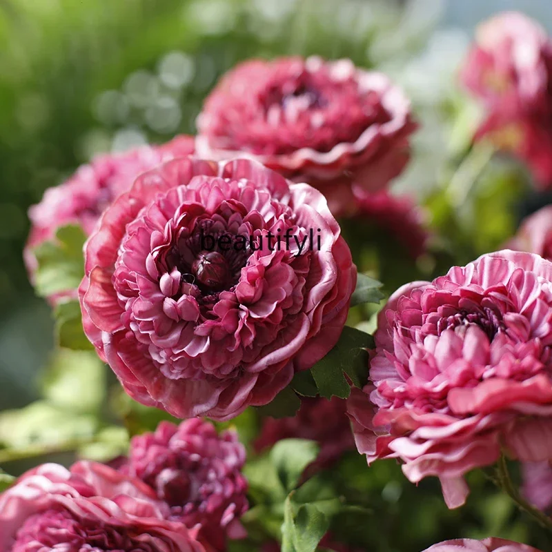 

European natural wind floral arrangement high-grade floor-to-ceiling vase simulated decoration living room floral ornament