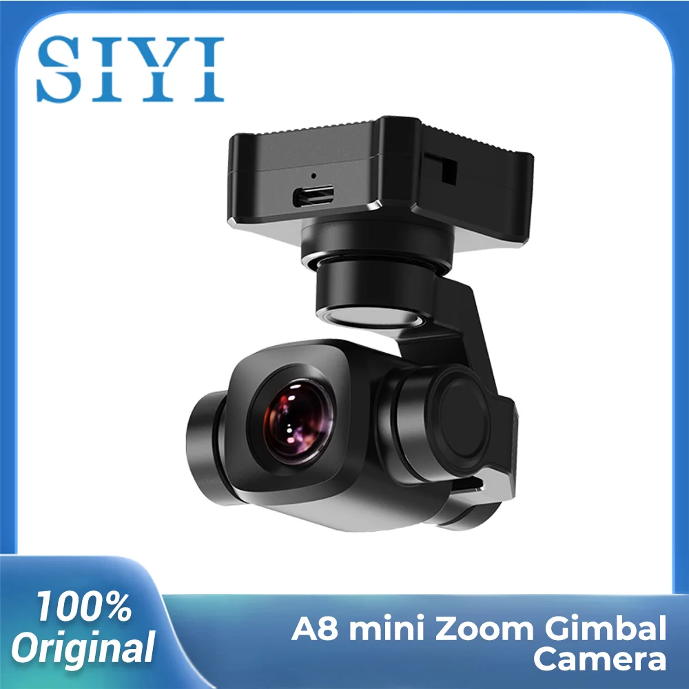 SIYI A8 Mini 4K 8MP Gimbal Camera Ultra HD 6X Digital Zoom 1/1.7" Sony Sensor 95g Lightweight for Drones & Vlogging