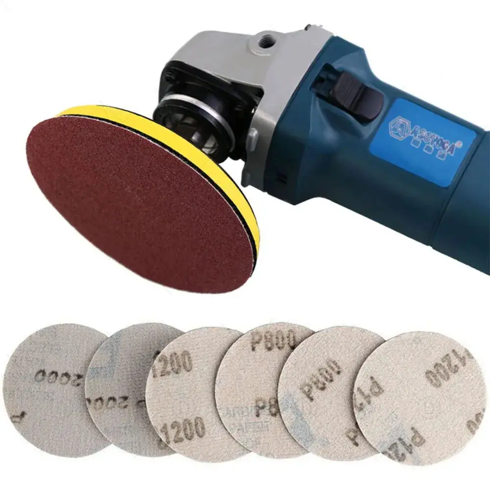 3 Inch Round Sandpaper Disk Abrasive Polish Pad Plate Sanding Sheet Polishing Kit Car Polishing Sandpaper Discs Grit 600-3000