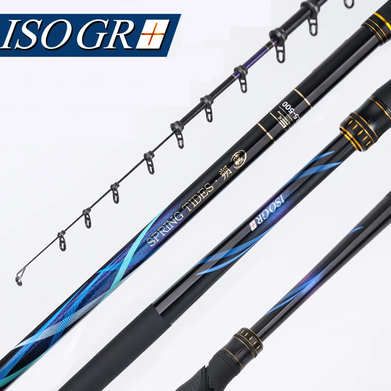 Imagem -02 - Wlgz-iso Vara de Pesca para Pesca Marítima Telescópica Spinning Rock Fishing Untralight Qualidade Japão 01.5 5m 176g