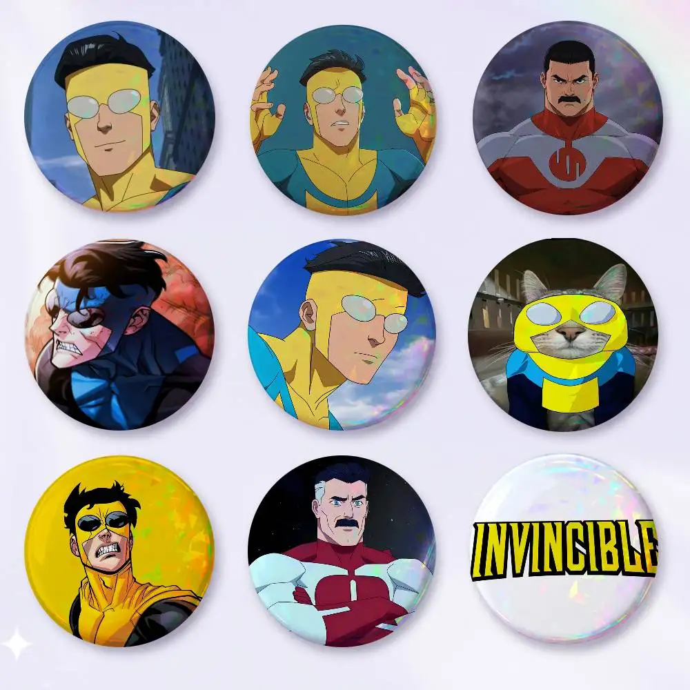 A-I-Invincible-s Anime Round Badges, Brooches, Clothing Accessories, Birthday Gifts, Anime Conventions