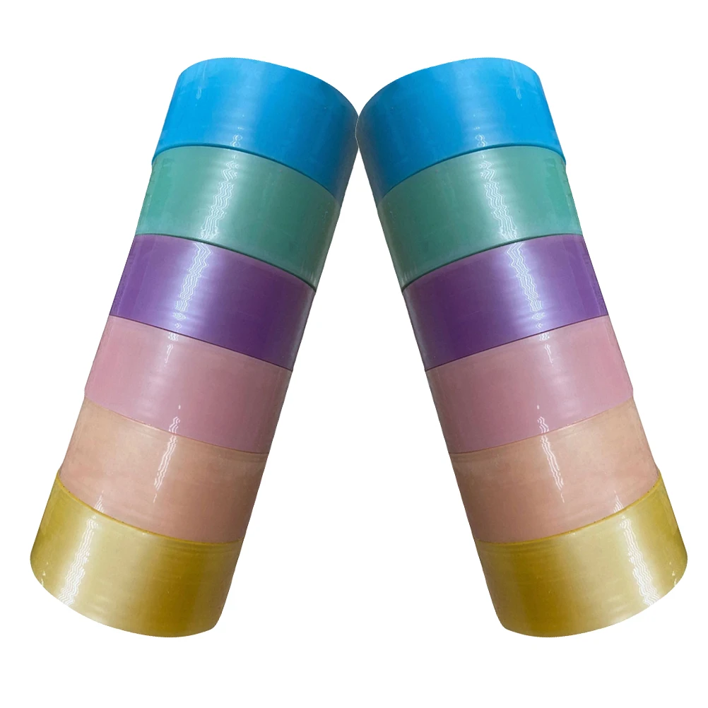 

12 Rolls Ball Tape Colored Adhesive Tapes Cylinder Accessory DIY Fun Toy Gifts Kids Craft Sticky Balls Tape For Relaxing