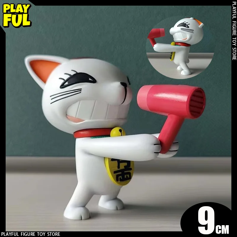 In Stock New Dandadan Turbo Bachan Anime Figure 9cm High Speed Nana Lucky Cat Hair Drier Cute Doll Action Figure Custom Toy Gift