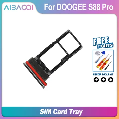 Aibaoqi marca novo doogee titular do cartão sim slot para cartão sim bandeja titular para doogee s88 pro s86 lâmina 10 telefone inteligente