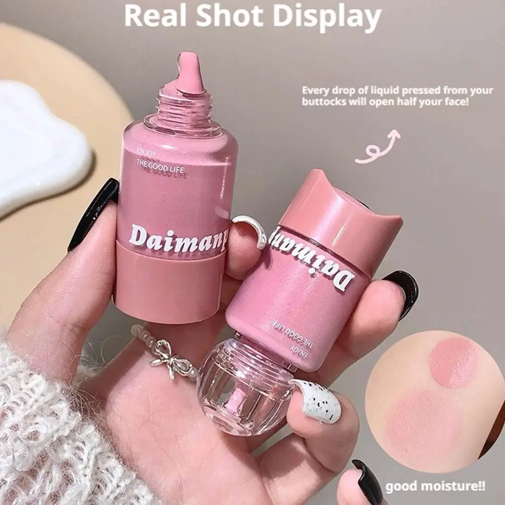 Koreaanse Vloeibare Blusher Lip En Wang Hydraterende Stick Lip Make-up Rouge Natuurlijke Balsem Glans Wang Poeder Blush Crème Gezichts H2U8